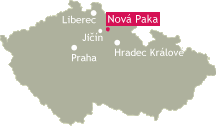 mapa ČR, poloha Nové Paky (Královehradecký kraj, okres Jičín)